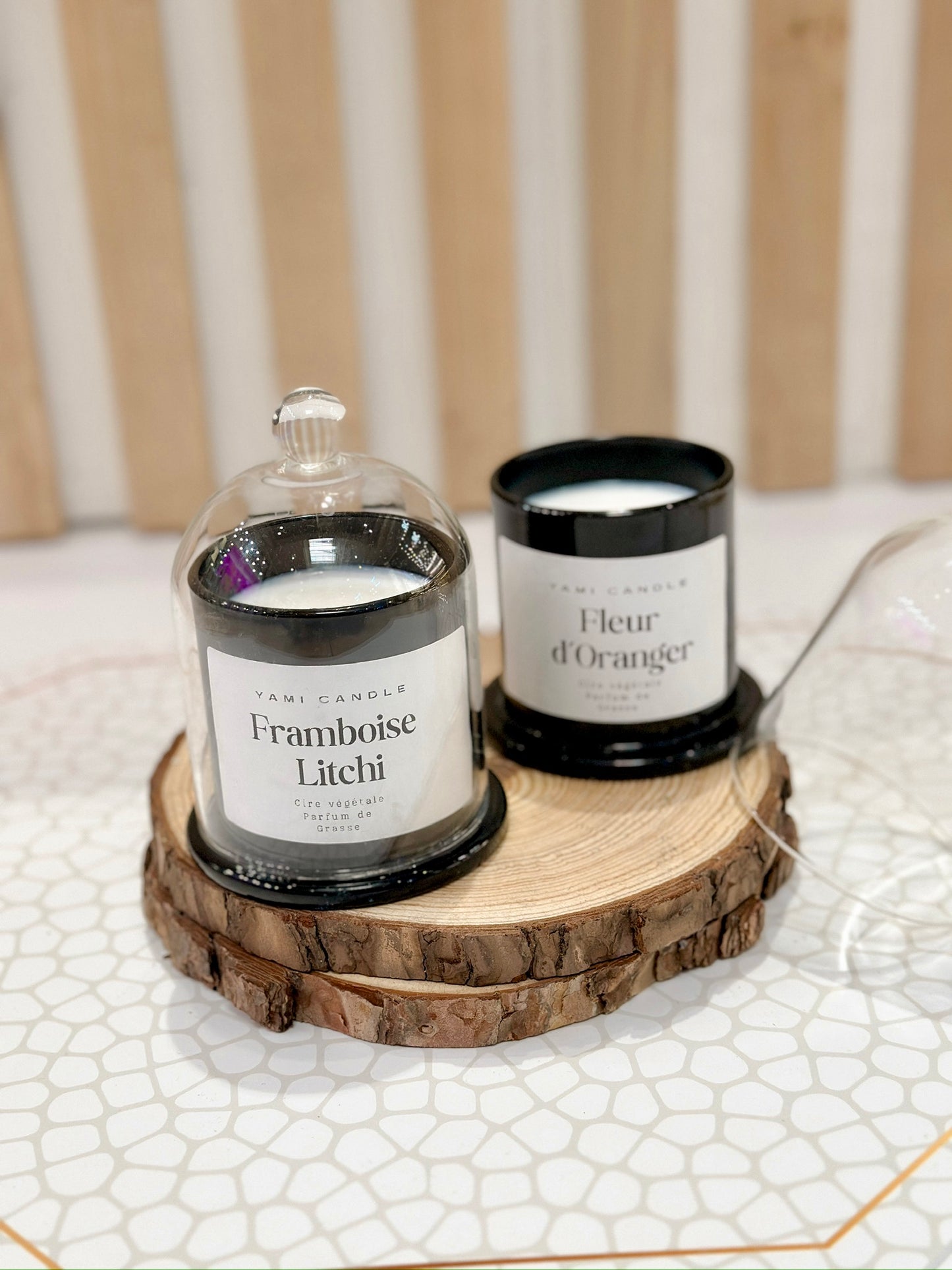 Bougie sous cloche - Personnalisable